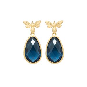 pendientes-queen-bee-garden-color-azul-bruto-pepitas-de-oro